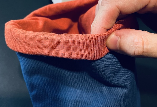 Fold the top down about 1”.