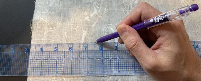 Measure out a rectangle of fabric that will be double the length of the bag you want.