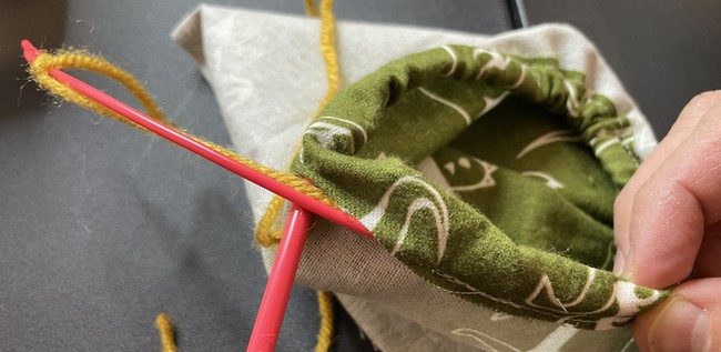 Thread the drawstring