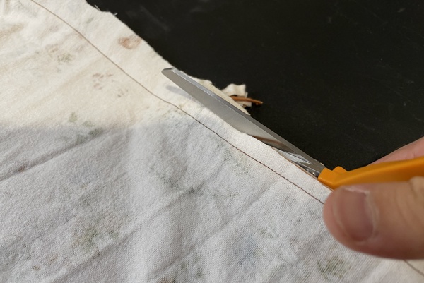 Trim the seam allowance