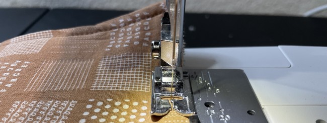 Sew a top stitch around 1/4' from the edges