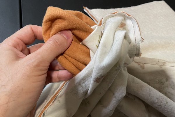 Turn the blanket right side out