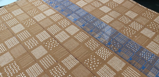 Measure and mark out lines longwise about 2” apart