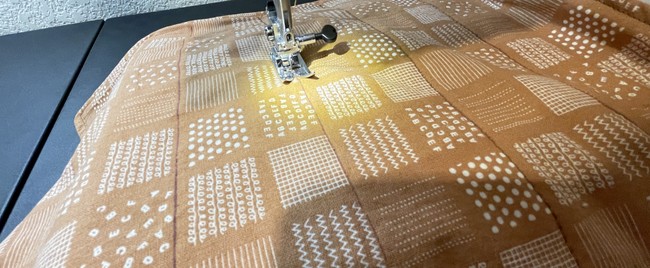 Quilt these lines using the longest stitch length