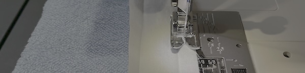 Stitch down with about a 1/4” seam allowance.