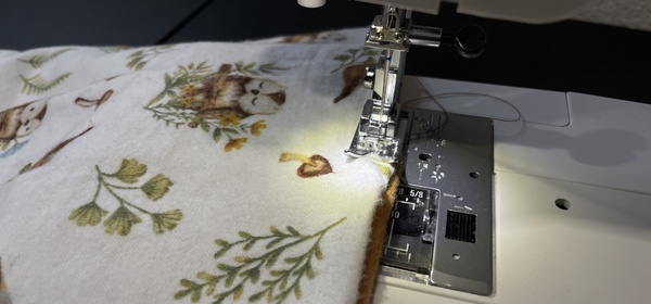 Sew a 1/4" top stitch
