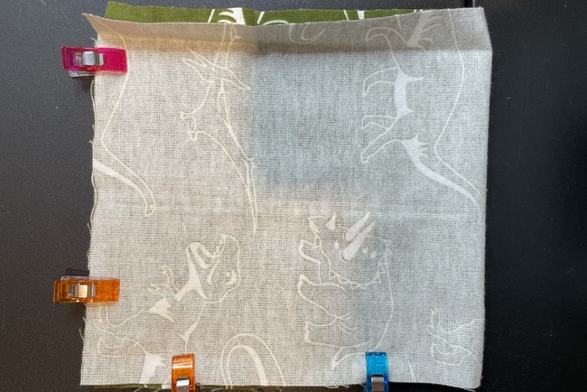 Fold it in half with right sides facing (RSF). The fabric will be inside out