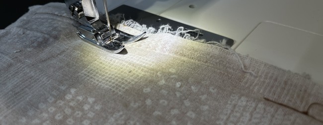 Be sure here to leave a small gap to turn the mat right side out