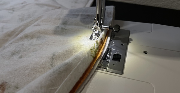 Sew around with a 5/8" seam allowance