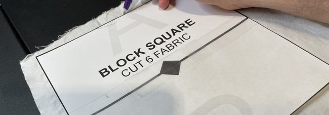 Print out the block pattern and cut