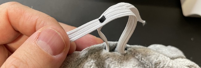 Sew together with a zigzag stitch