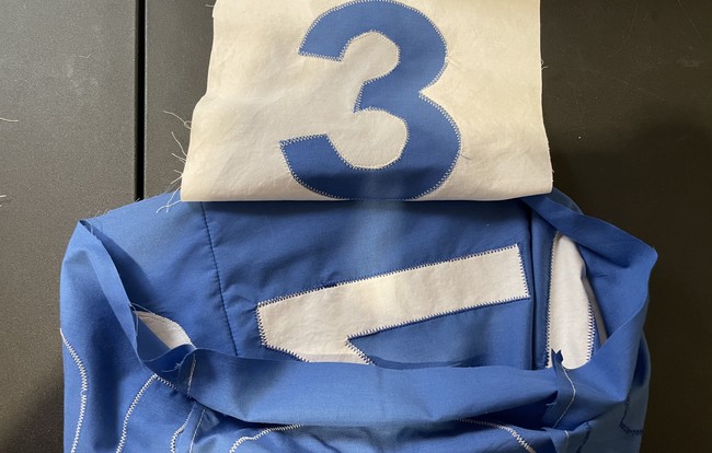 Stitch down with a 1/4” seam allowance