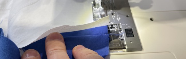 Stitch the three sides down