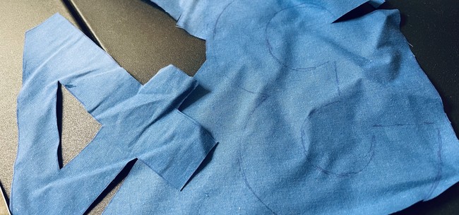 If you are doing numbers, cut out the number patterns, trace on the fabric and cut out
