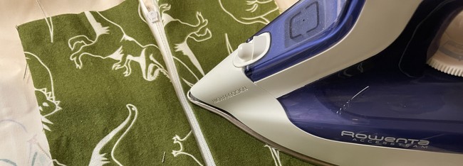 Iron the edges down flat