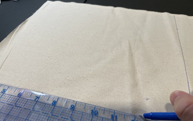 Cut out two (2) 11”x13” rectangles from your canvas/quilt nylon fabric for the main body piece