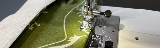 Sew down the opening