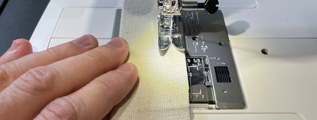 Stitch the long side down with a 1/4" seam allowance