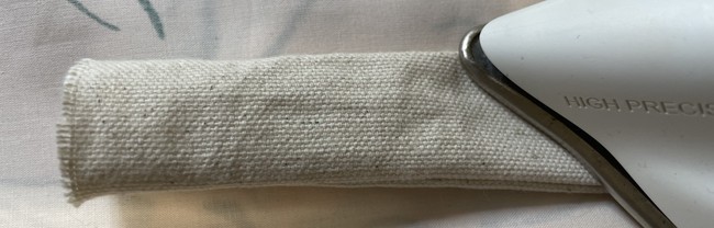 Iron it down nice and flat once you've finished turning