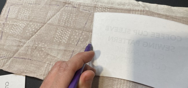 Print out the pattern and trace onto your cotton fabric and batting