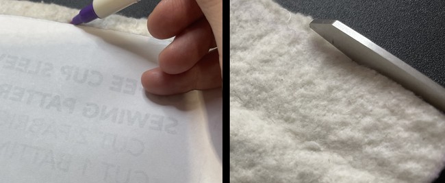 Trace and cut out your pattern on the batting