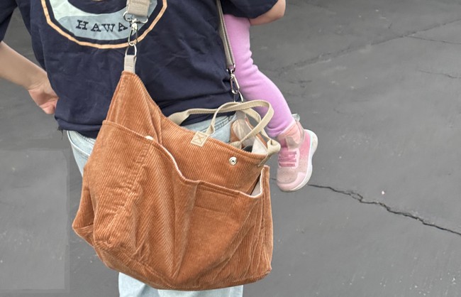 The everything bag I sewed myself for my wife