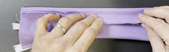 Iron down the seam allowance