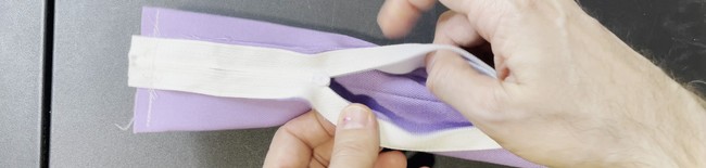 Flip the pouch right side out through the zipper