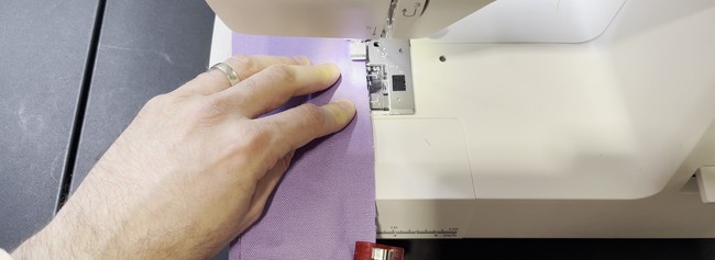 Do the same with the other side of the zipper and the other body panel piece