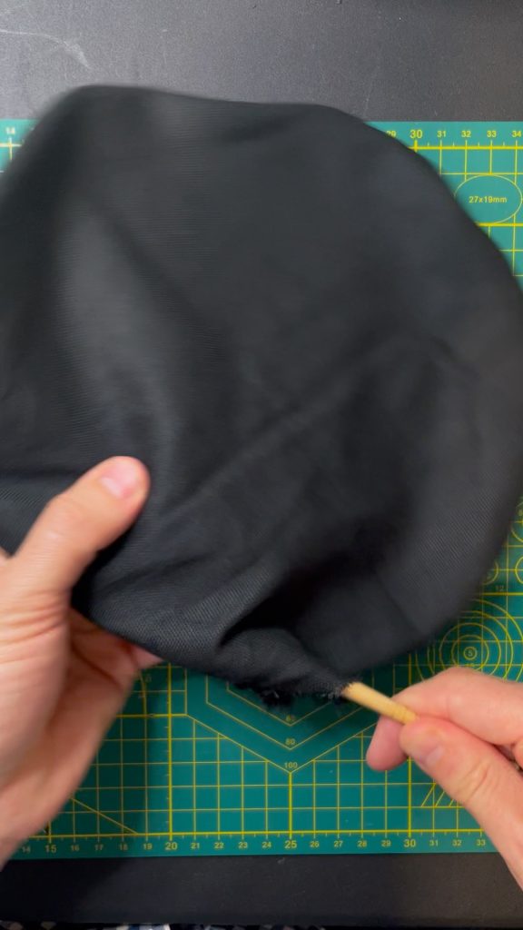 It helps to use a chopstick to press out the seams.