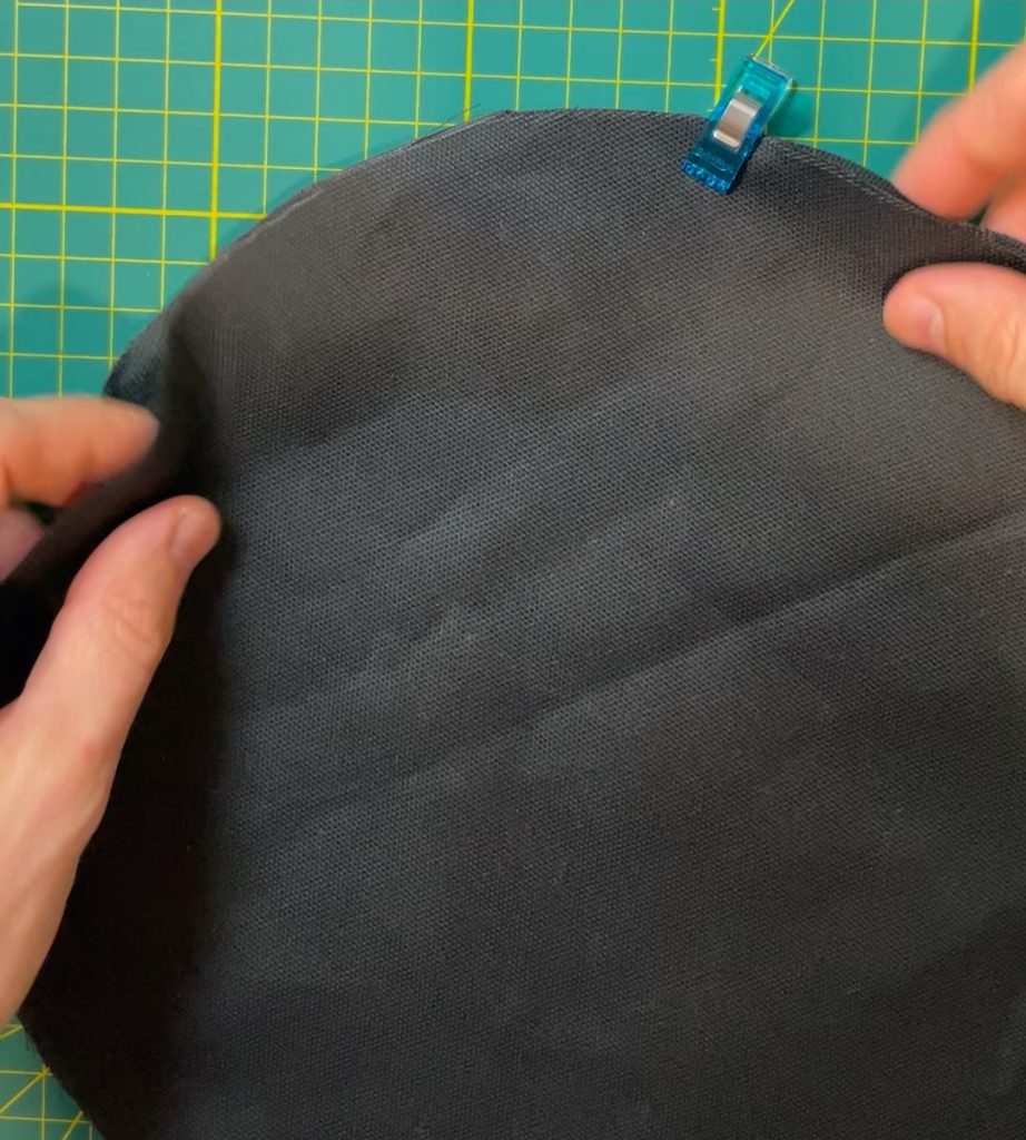 First take the two circles and stack them together with right sides facing (RSF)